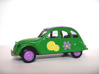 2CV Power Flower 1976 (aux couleurs de la tendance de l'époque)